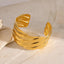 18K Gold-Plated Stainless Steel Open Ring - Korvel
