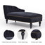 58-Inch Velvet Lounge Chair with Nailhead Trim