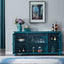 60" Teal Blue Sideboard Buffet Table & Storage Cabinet