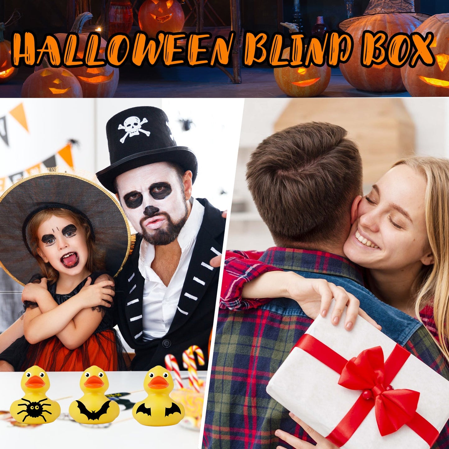Boîte Surprise de Canard d'Halloween - Cadeau de Compte à Rebours