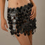 Trendy Hollow Sequin Suspender Skirt for Night Out