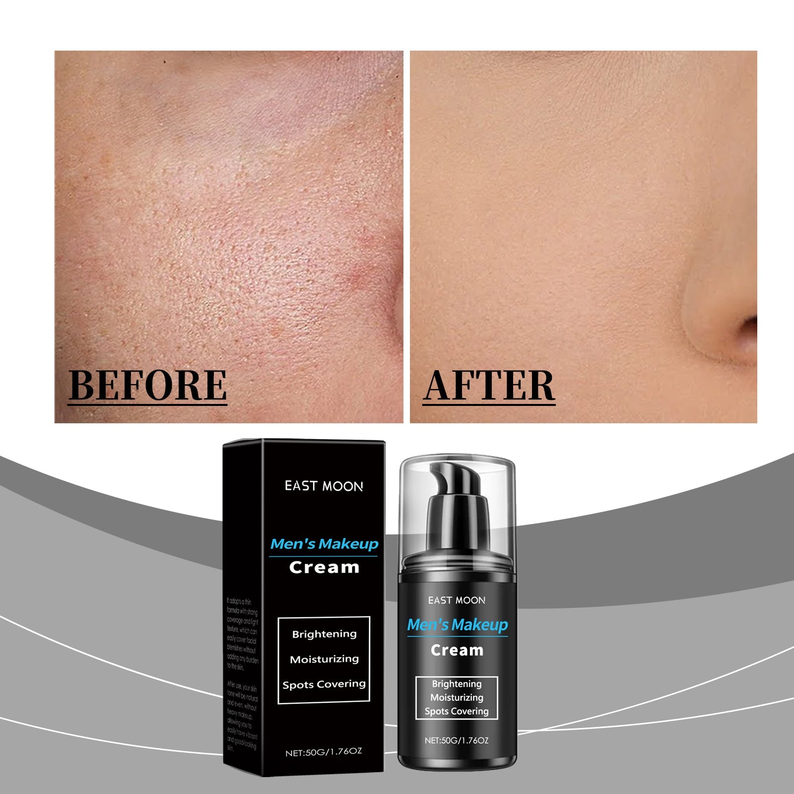 Men's Concealer Moisturizer Is A Light And Long-Lasting Moisturizing And Brightening Concealer Moisturizer - Korvel