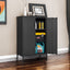 Armoire de rangement en acier premium avec portes doubles et partitions mobiles