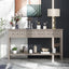 TREXM Rustic Entryway Console Table60" Long Sofa Table with two Different Size Drawers and Bottom Shelf for Storage (Gray Wash) - Korvel