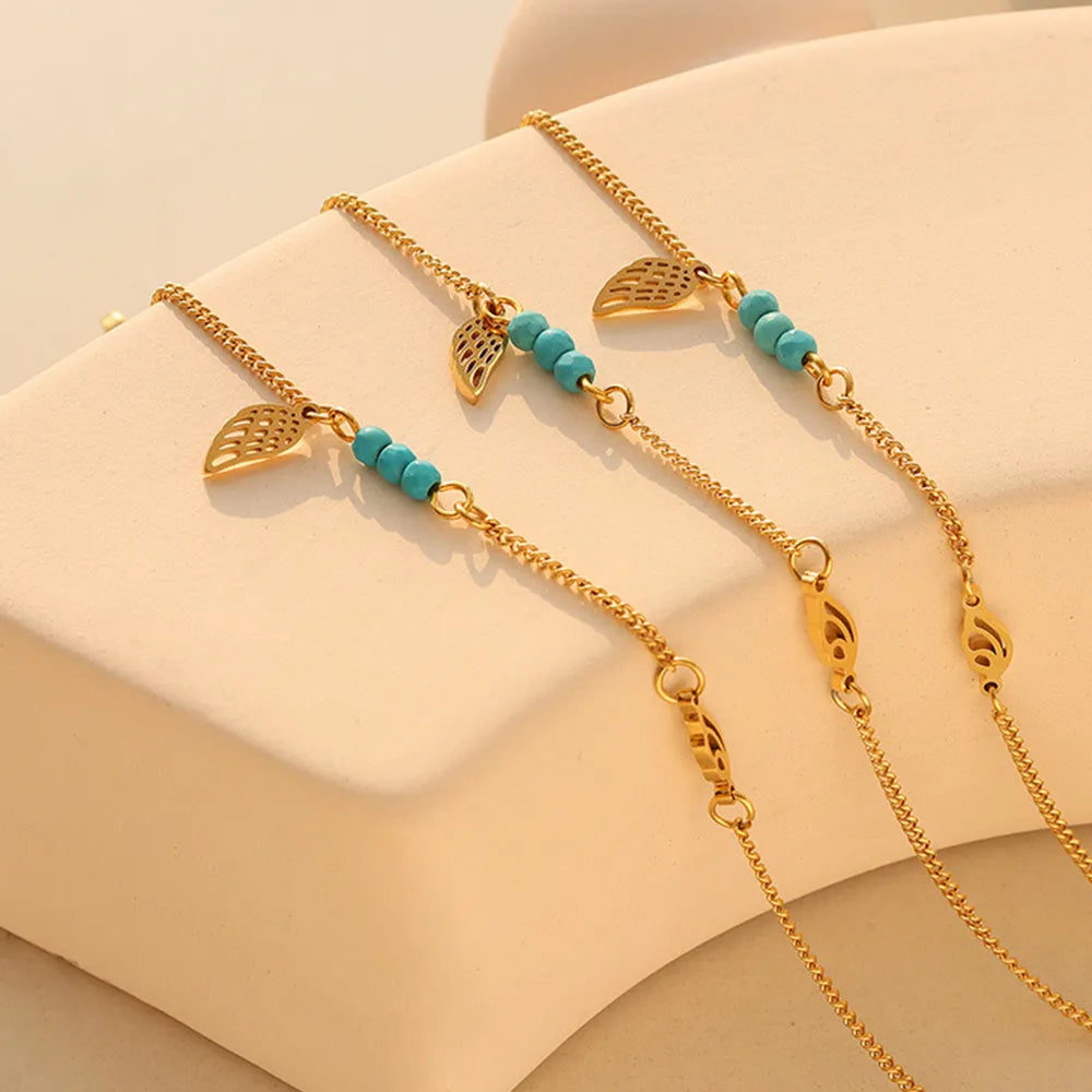 Titanium Steel Wing Shape Charm Anklet Bracelet - Korvel