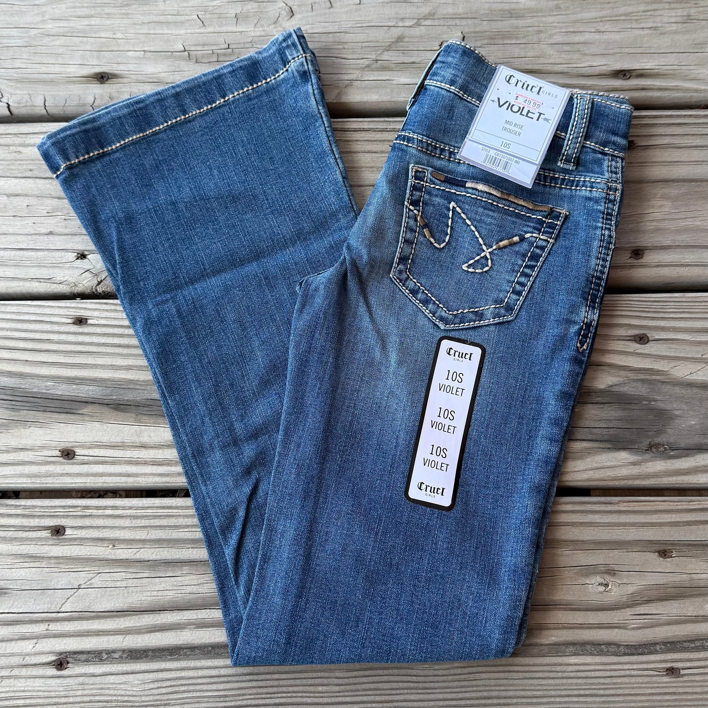 Violet Medium Stonewash Jeans for Girls | Cruel Girl - Korvel