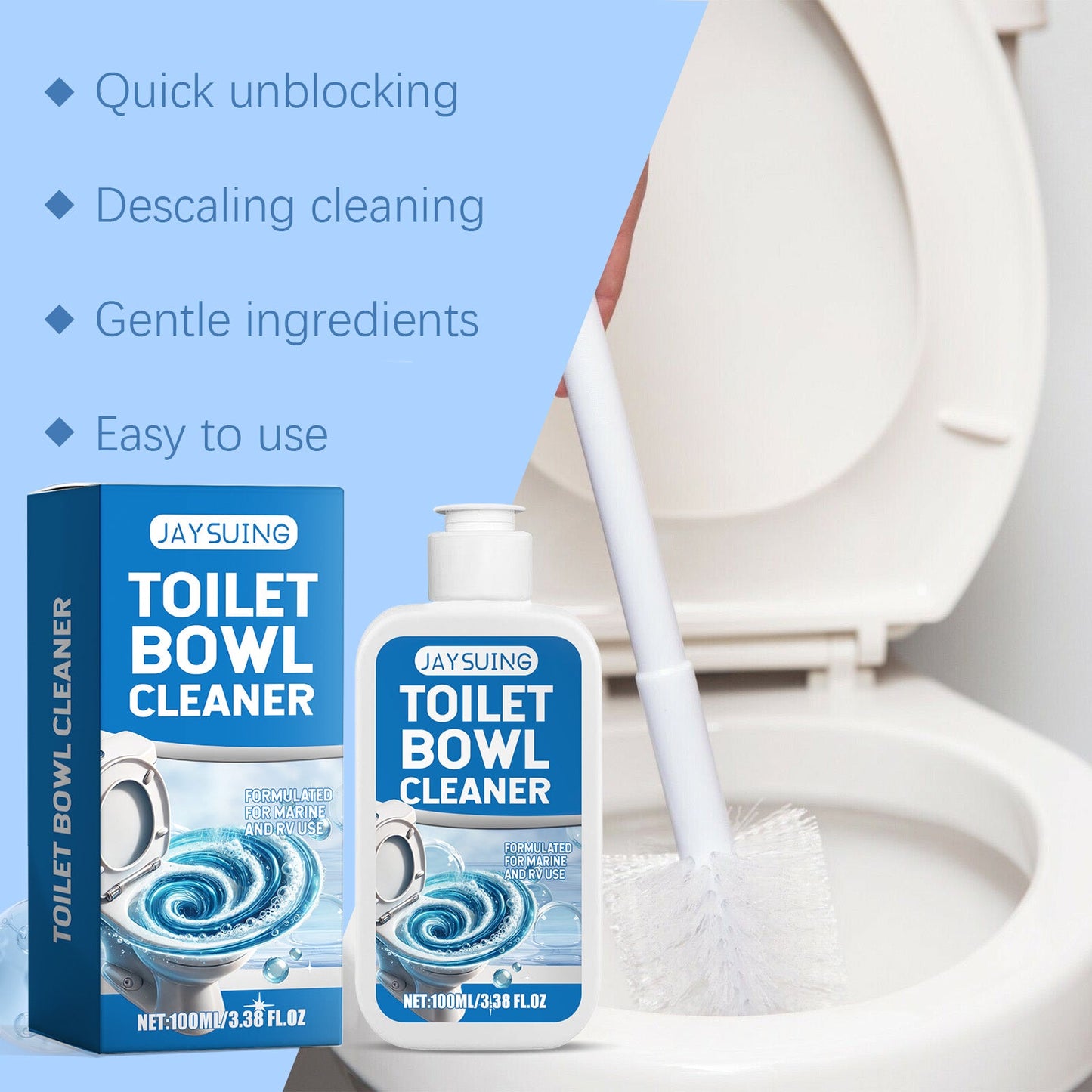 Nettoyant de Tache de Toilette Premium - Nettoyant Céramique Efficace