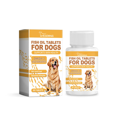 Dog Multi-Dimensional Fish Oil Tablet Pet Dog Hair Care Moisturize Skin Care Pet Health - Korvel