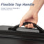 Hardshell Luggage Sets 3 Pcs Spinner Suitcase with TSA Lock Lightweight 20''24''28''   Black + ABS - Korvel