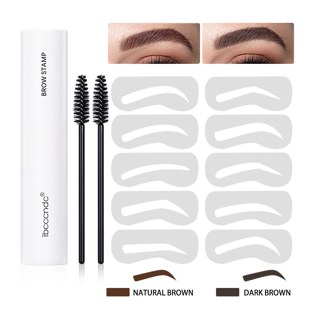 Ibcccndc Double-Headed Eyebrow Powder Stick White Tube Hairline Powder Dark Brown Eyebrow Card Eyebrow Powder Seal Eyebrow Pencil - Korvel