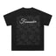 Niche High Street Floral Letter Print Short Sleeve T-Shirt INS Trendy American Summer Men's Casual Crew Neck Half Sleeve - Korvel