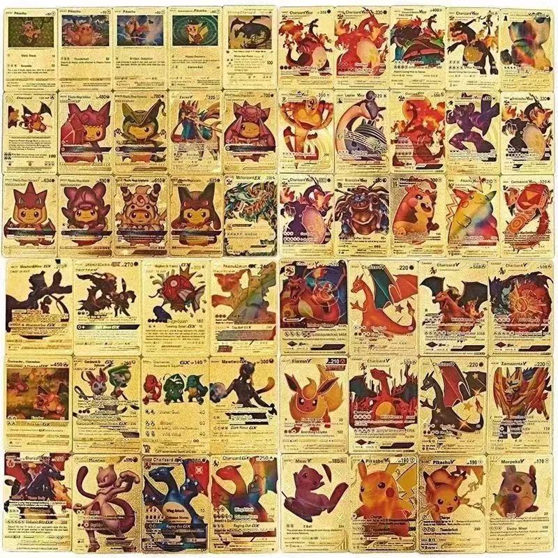 Pok é mon Gold Card Pikachu Card Spitfire Dragon VMAX Pok é mon Pok é mon PTCG English Flash Card - Korvel