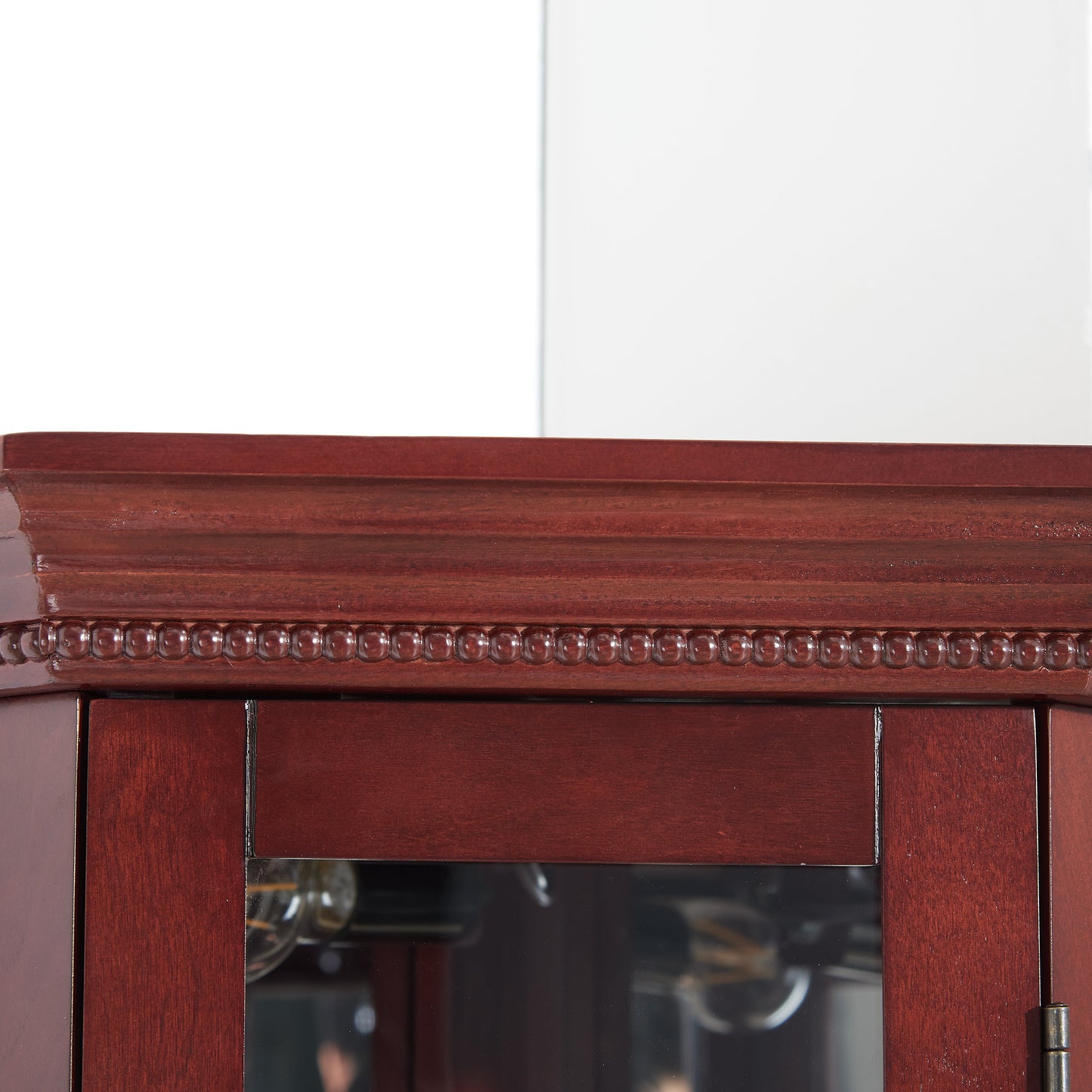Elegant Corner Curio Cabinet with Adjustable Glass Shelves