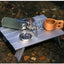 Black Lightweight Portable Folding Ultralight Roll Up Mini Aluminum Picnic Camping Table Foldable For Outdoor Hiking - Korvel