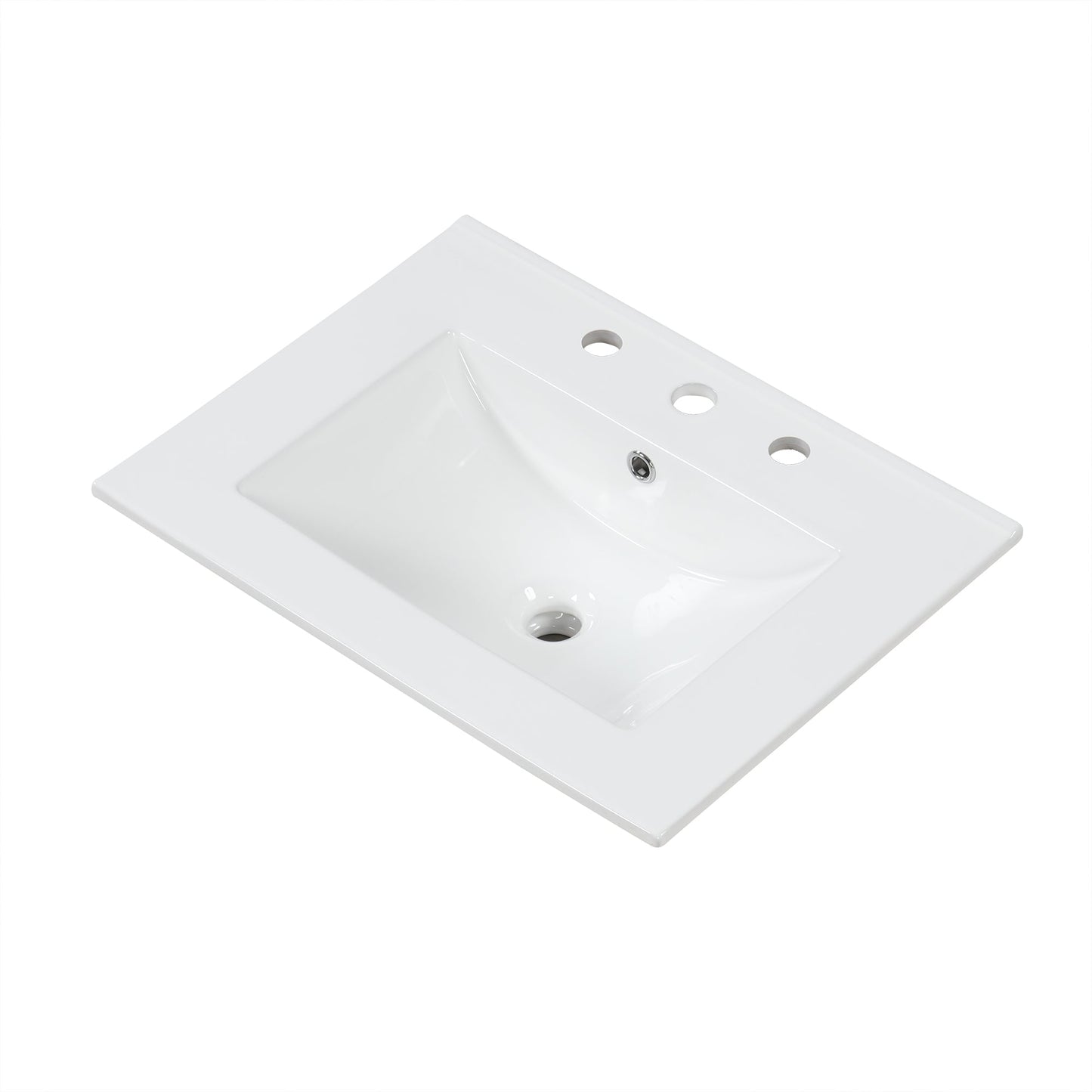 Meuble de salle de bain blanc de 24" avec lavabo et rangement
