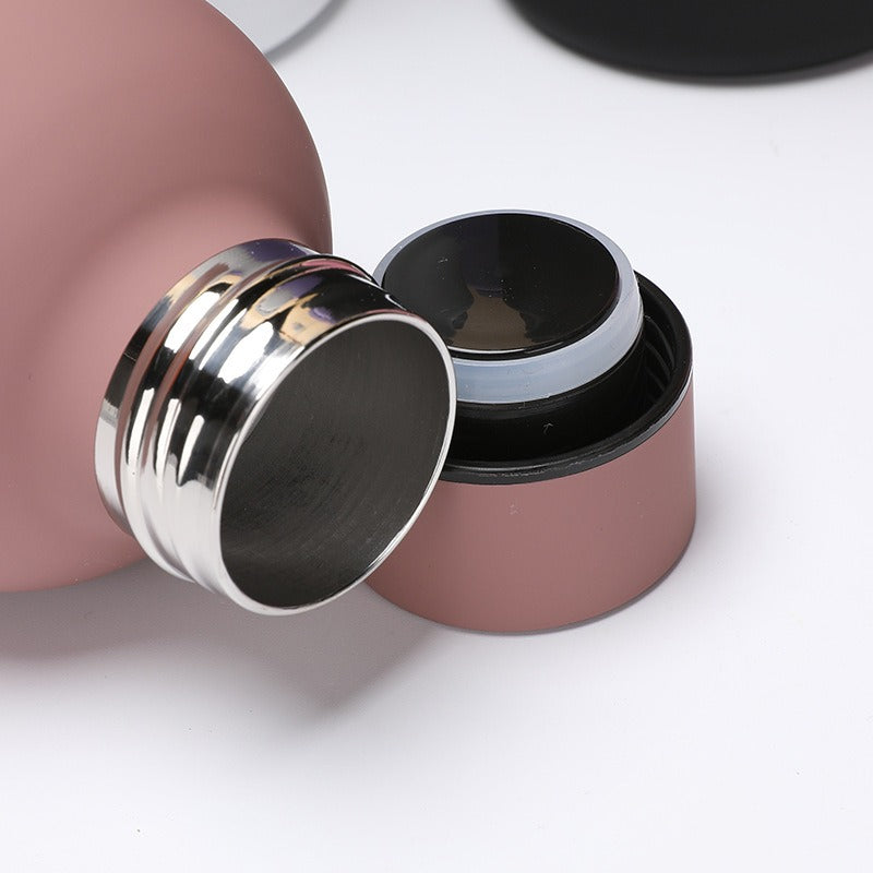 350/500/750ML Double-Wall Stainless Steel Leak-proof Thermal Vacuum Flask Insulated Water Bottle Sports Coffee Straight Body - Korvel