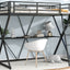 Premium Twin Size Loft Bed with Desk and Guardrails - Black