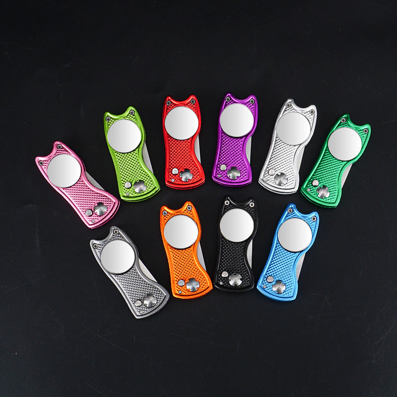 Premium Folding Golf Divot Tool with Aluminum Handle