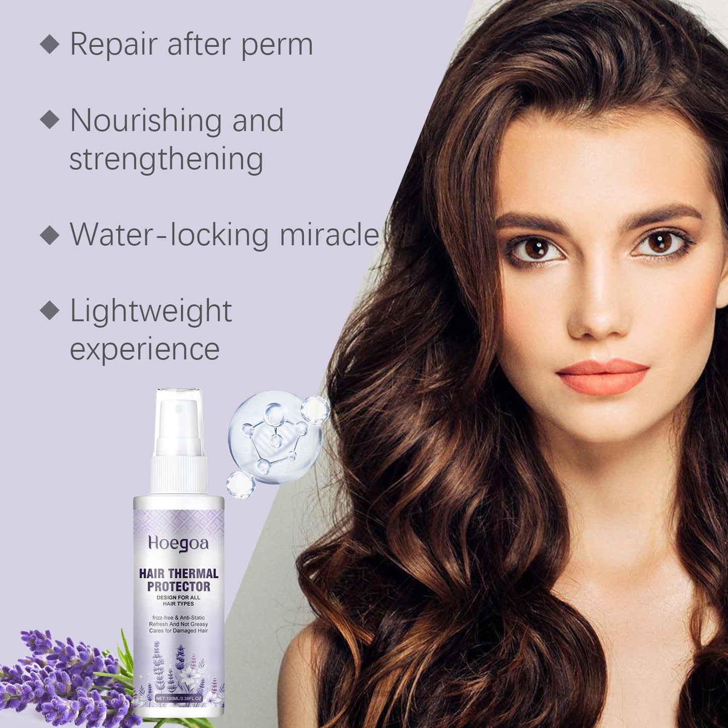 Hair Care Spray Protein Smoothing And Nourishing Hair Mask Hair Perm Dye Voluminous Hair Essential Oil Spray - Korvel