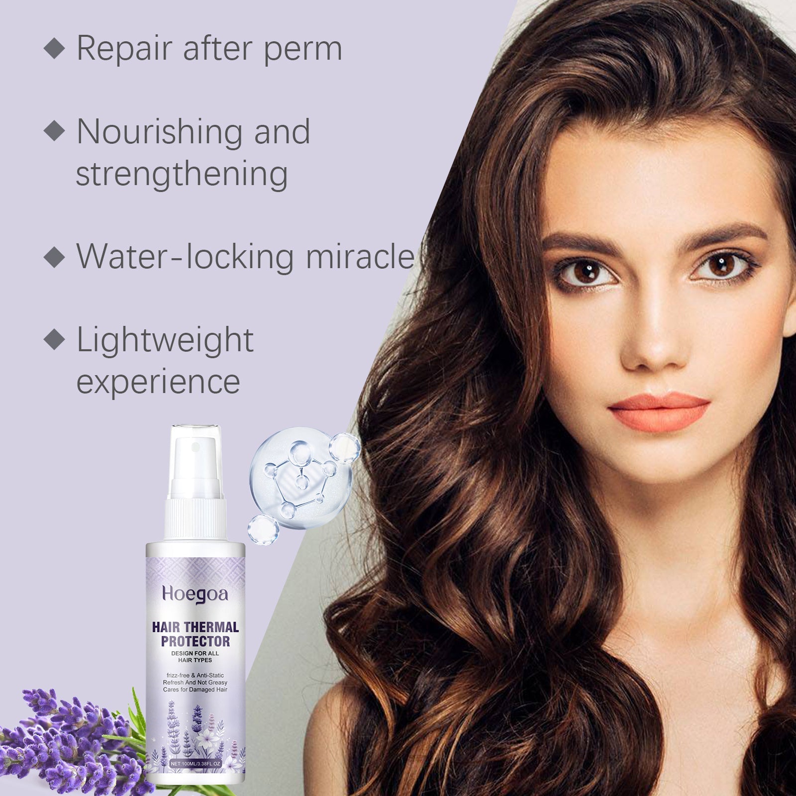 Hair Care Spray Protein Smoothing And Nourishing Hair Mask Hair Perm Dye Voluminous Hair Essential Oil Spray - Korvel