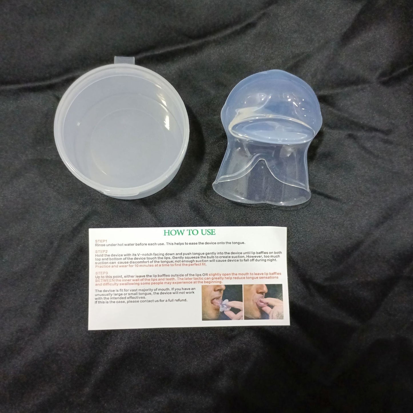 Anti snoring tongue sleeve device, anti snoring device, tongue silicone anti snoring respirator, sleep apparatus - Korvel