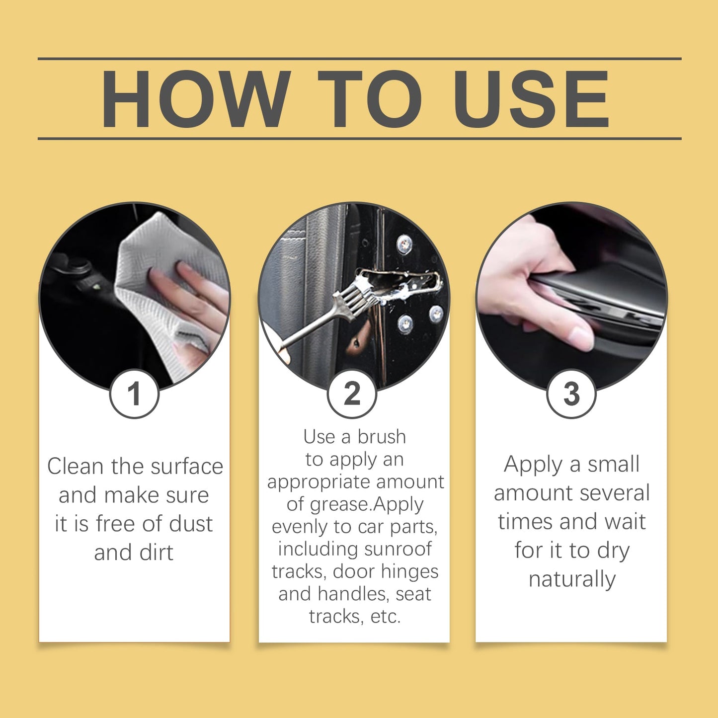Automotive Care Grease, Automotive Parts Maintenance Multi-Function Lubrication Axle Clean Grease - Korvel