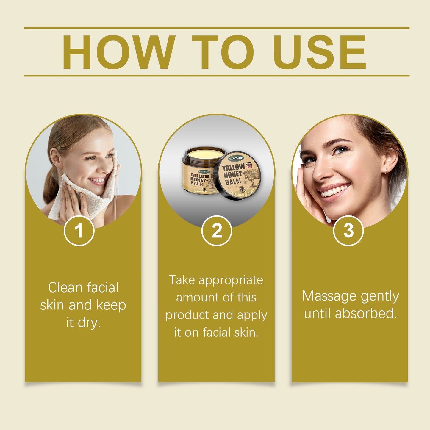 Tallow Honey Facial Moisturizer - Hydrating Skin Cream