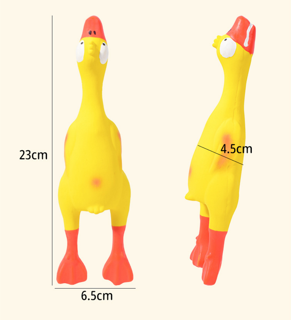Pet Latex Toy Soft and Durable Latex Squeaky Duck for Small and Medium Dogs - Korvel
