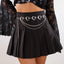 Gothic style spider web iron chain body chain retro carved sunflower alloy waist chain - Korvel