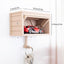 Porte-clés en bois élégant avec design en forme de garage