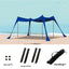 Family beach tent, large pop-up parasol, beach shelter, sun shade. Stable poles with portable carry bag. Outdoor shade. - Korvel