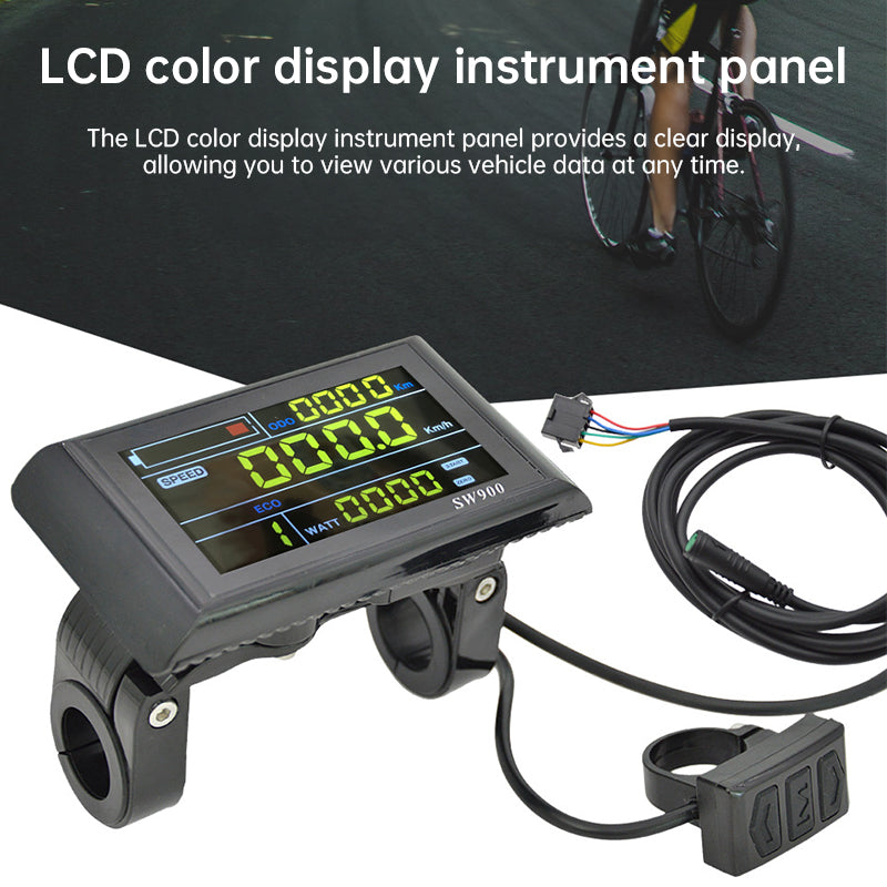 5/6-pin SW900 color smart meter, e-scooter/mountain bike LCD data display modification part. - Korvel