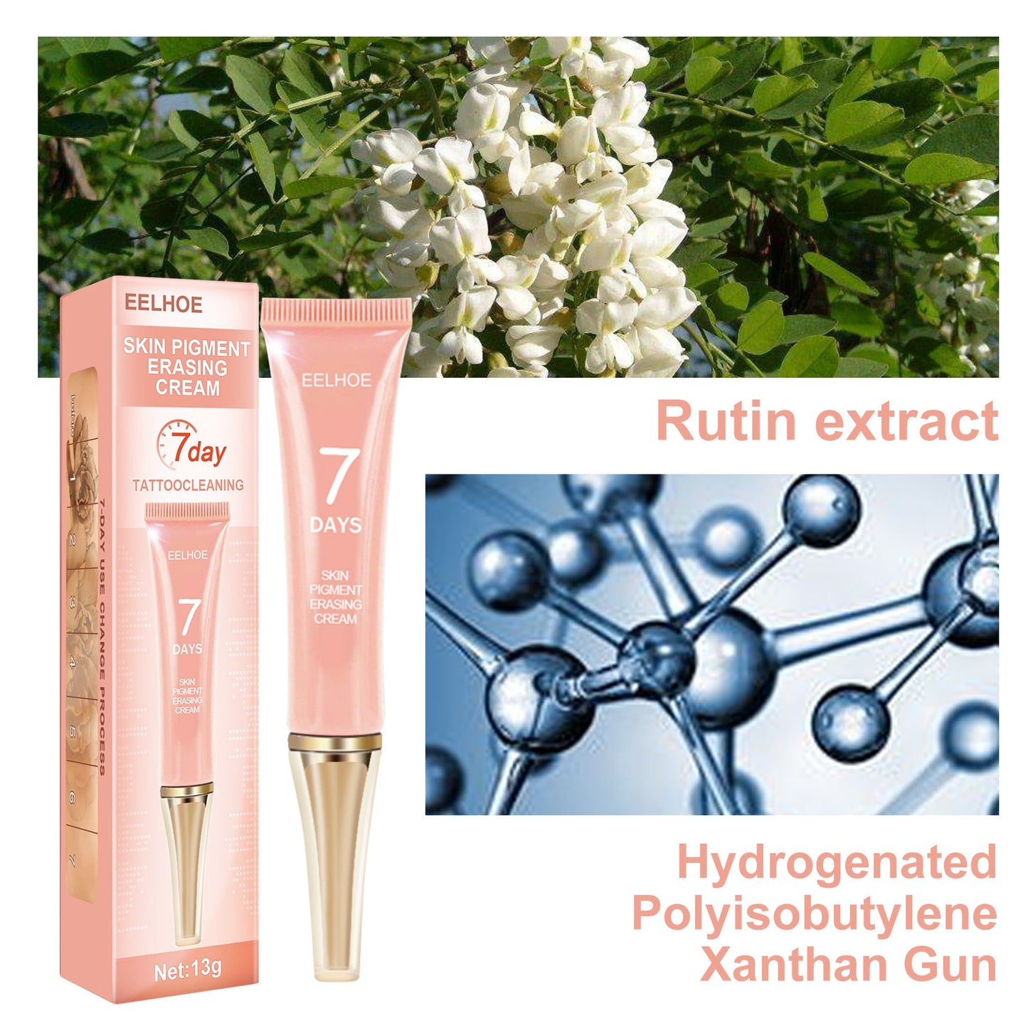 Print Remover, Plant Essence Tattoo Fade Fading Clean And Lighten Eyeliner Cleaning Cream - Korvel