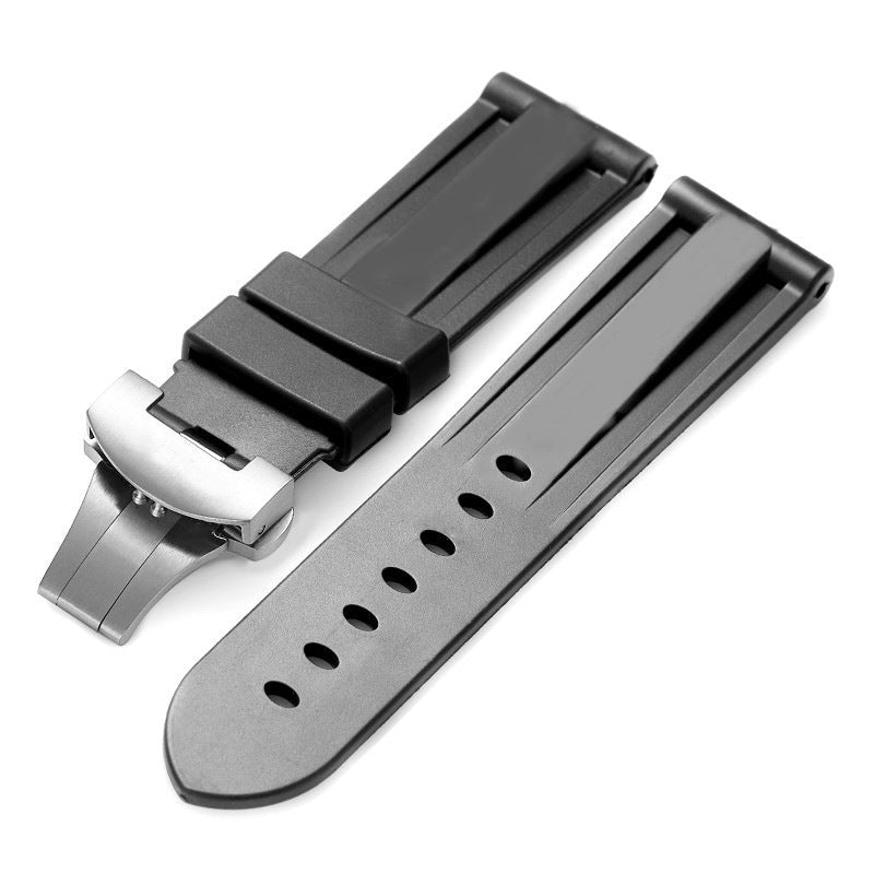 Premium Panerai Sea Rubber Watch Strap with Butterfly Buckle