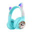 AKZ-09 Earphones Space Cabin Cartoon Simulation Cat Bluetooth Headwear Large Battery Earphones Foldable - Korvel