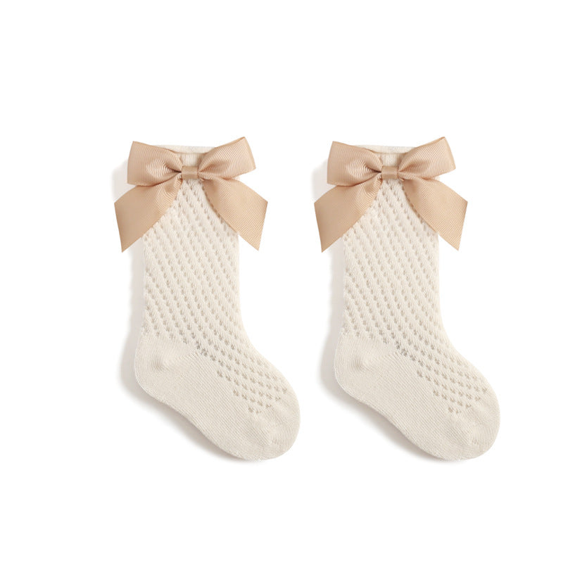 Chaussettes Bows en Coton Peigné Premium pour Filles