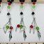 33 prayer beads in Palestinian flag colored crystal glass - Korvel