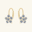 1.2 Carat 925 Sterling Silver Moissanite Flower Huggie Earrings - Korvel