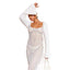 Openwork Square Neck Flare Sleeve Cover-Up Dress - Korvel