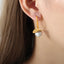 Elegant 18K Gold-Plated Bead Dangle Earrings