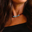 Raw Cognac Baltic Amber + Aquamarine || Necklace - Korvel