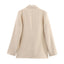 Elegant and Loose Women's Suit Jacket and Wide Leg Pants Style - Korvel