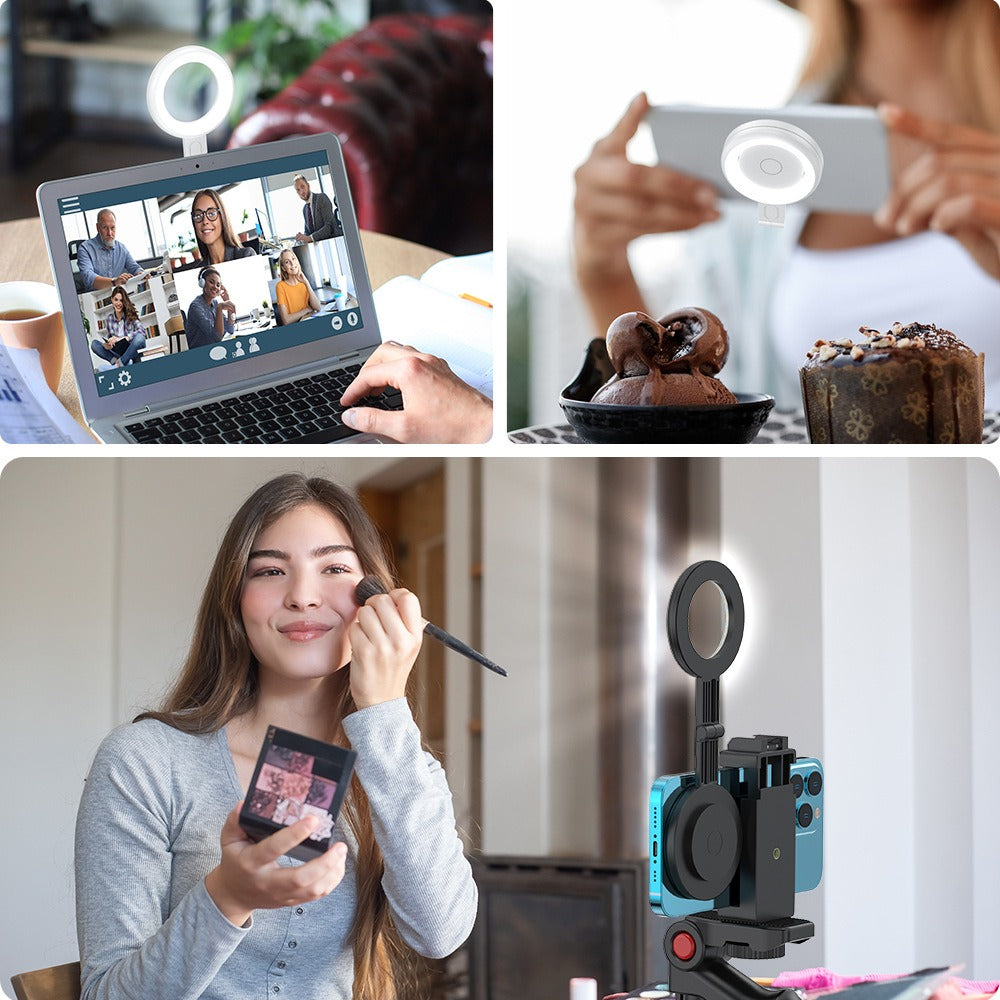 Mini Folding Magnetic Selfie Fill Light Portable Make Up Conference Lighting Selfie Ring Light - Korvel