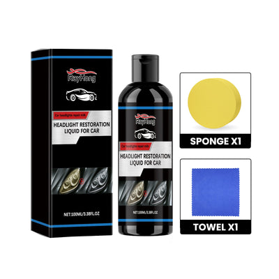 Headlight Restoration Liquid For Car, Lamp Scratches Yellow Cleaning Plating Crystal Polishing Refurbishing Repair Agent - Korvel