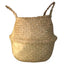 Scandinavian Style Wicker Handbasket Flower Pot Rattan Weave Plant Grass Woven Floor Folding Wicker Basket Weaving - Korvel