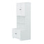 Elegant 4-Door Bathroom Storage Cabinet with Adjustable Shelves