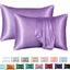 Simulation silk solid color polyester pillowcase envelope pillow pillow cases pillow pair multi-color - Korvel