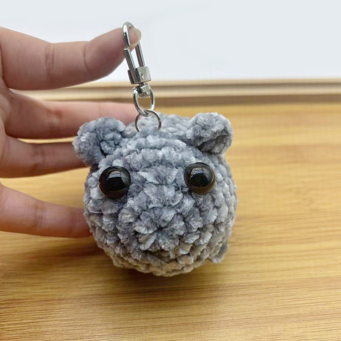 Chenille singing sad hamster keychain pendant Hamster emotional comfort doll - Korvel