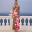Leopard Print Slim Sexy Backless Long Dress for Women - Korvel