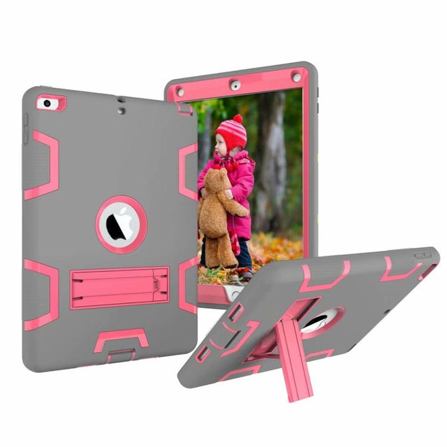 Armor Case For iPad2 iPad3 iPad4 Kids Safe Heavy Duty Silicone Hard Cover For Ipad 4 3 2 iPad 3 2 Tablet Case - Korvel